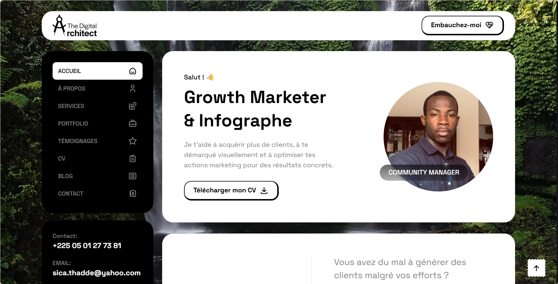 Portfolio dynamique avec interface d’administration