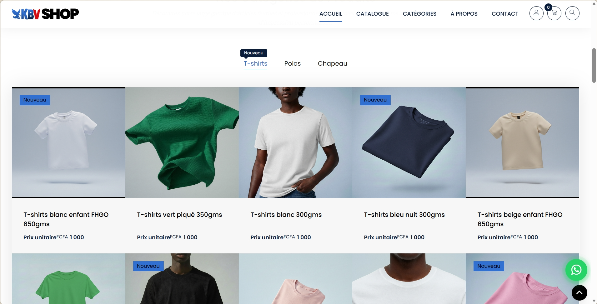 KBV SHOP – E-commerce de textiles en gros