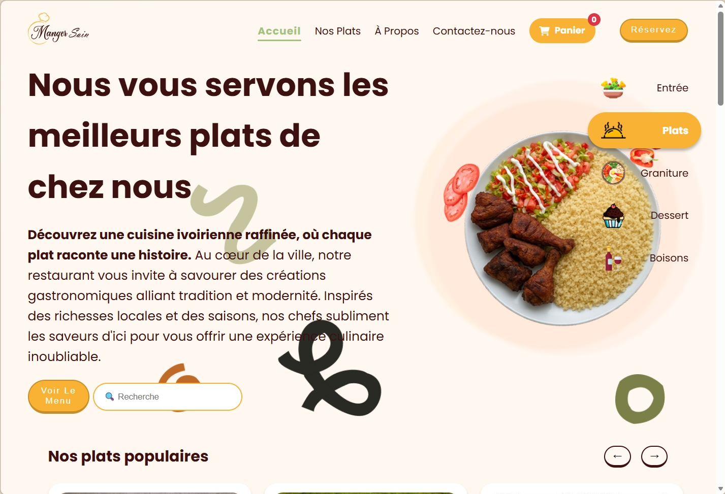 Manger Sain – Site de restaurant ivoirien